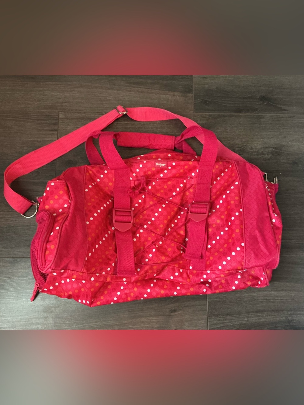 Thirty One Gifts, All Pro Duffel Bag - Pink Polka Dot Travel Tote